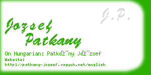 jozsef patkany business card